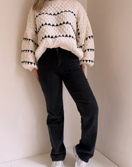 KIKI STRAIGHT LEG JEANS ZWART