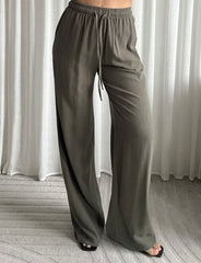 LINNENBROEK TALL KHAKI