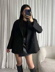 OVERSIZED GLITTER BLAZER